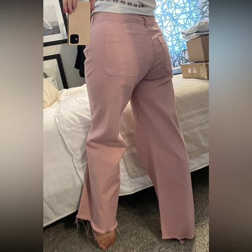 Miss Love Women’s Pink Wide-leg Jeans Size M (4-6)